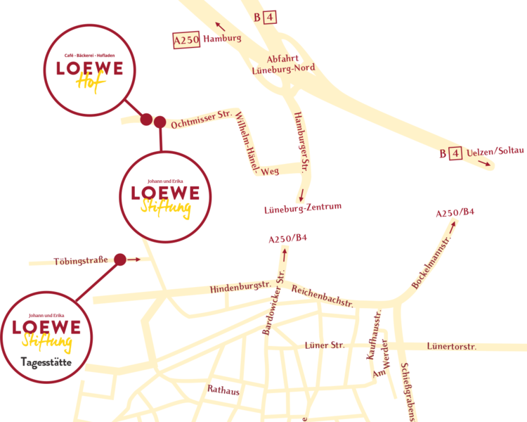 Anfahrtsplan der Loewe-Stiftung